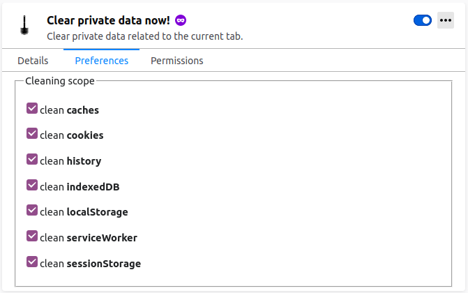 Clear private data now!