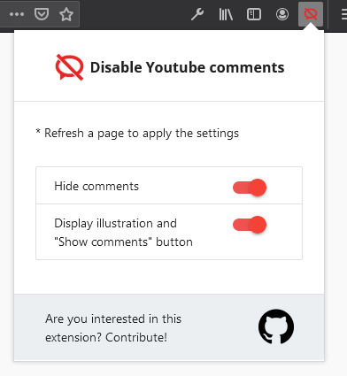 Disable Youtube comments