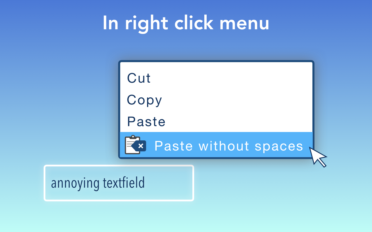 Paste without spaces