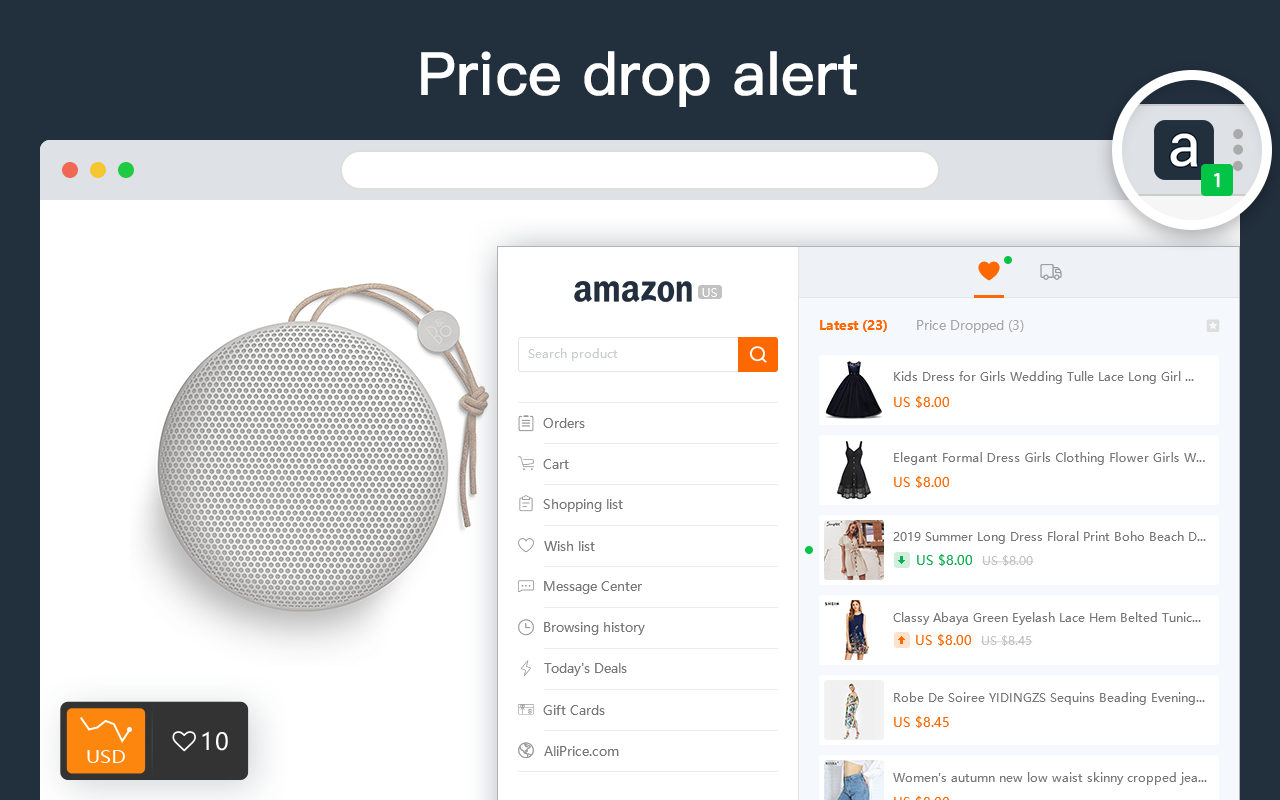 AliPrice Shopping Assistant for Amazon