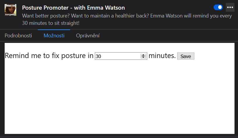 Posture Reminder with Emma Watson