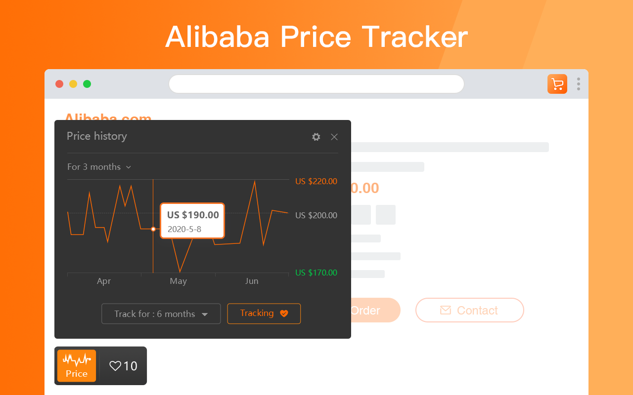 AliPrice price tracker for Alibaba