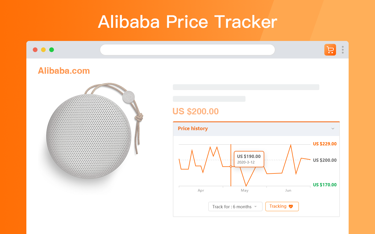 AliPrice price tracker for Alibaba