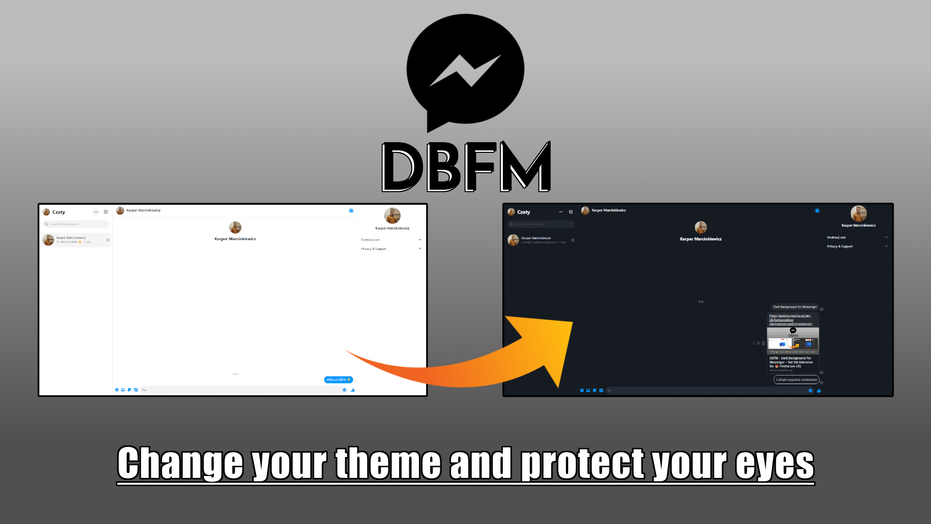 DBFM - Dark Background For Messenger promo image