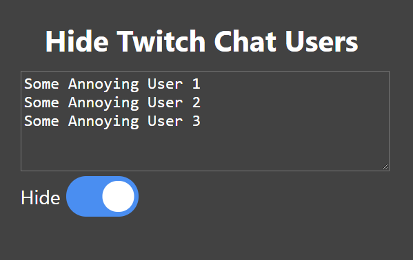 Chat users list twitch