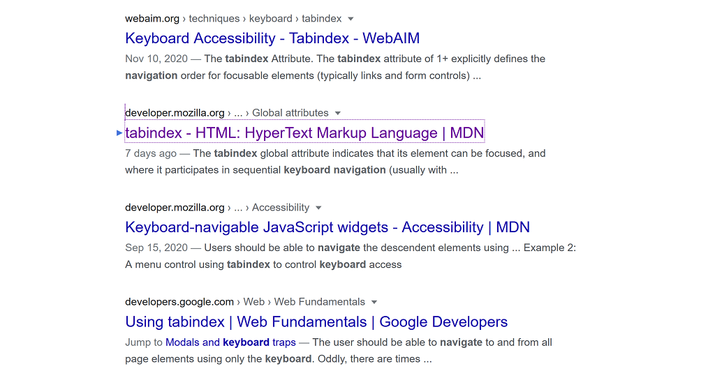 Tab Focus through Google Results promo image