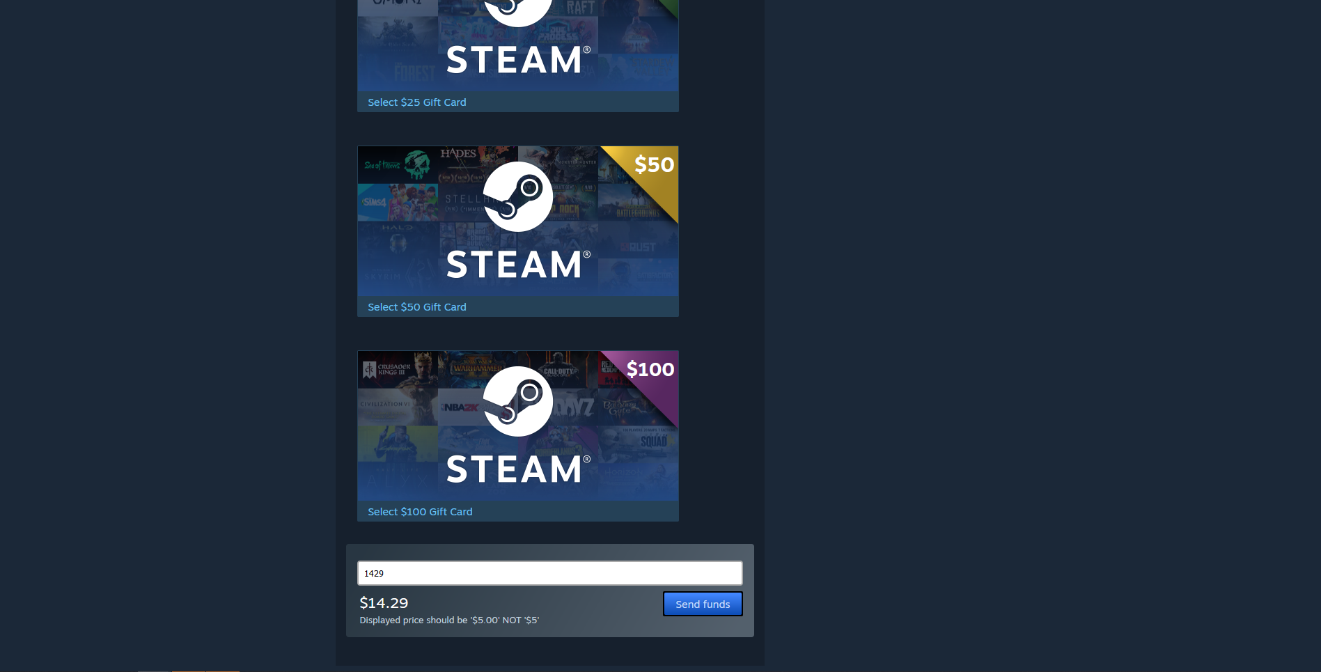 CustomSteamFunds