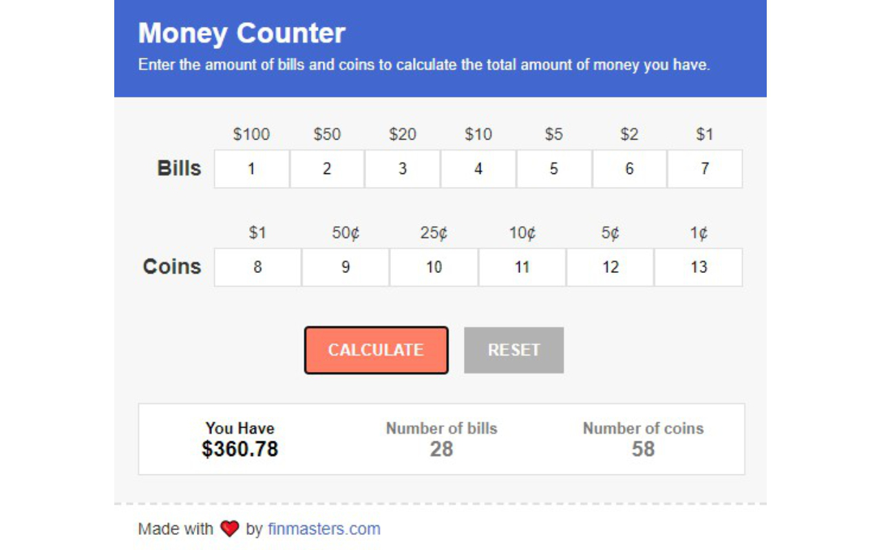 Money Counter