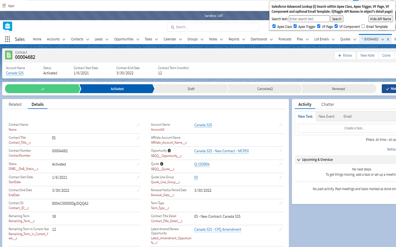 Salesforce Advanced Search