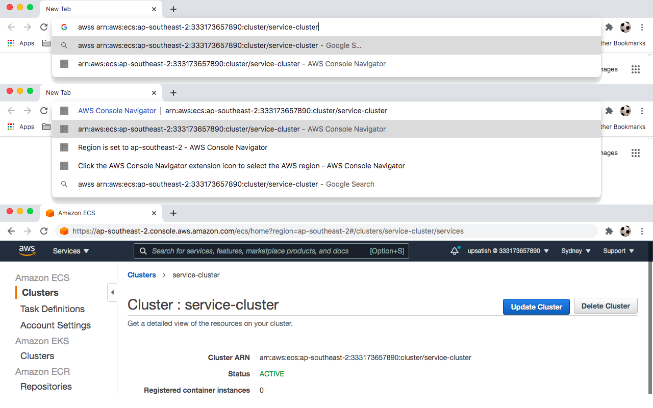 AWS Console Navigator