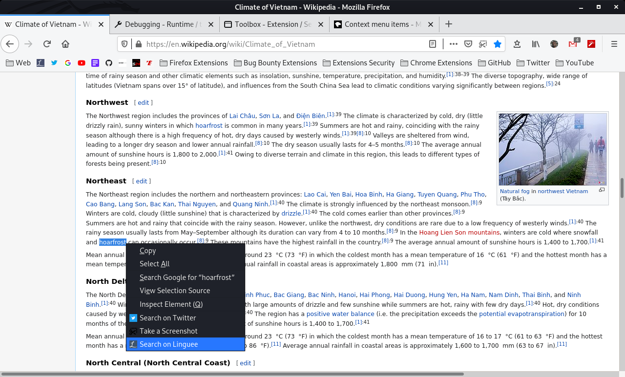 Linguee screenshot - Select English
