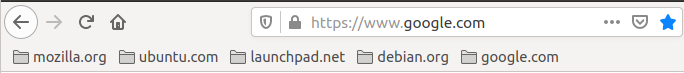 Bookmarks by domains in toolbar