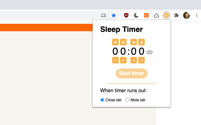 Tab Sleep Timer