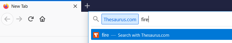 Thesaurus.com Search Shortcut