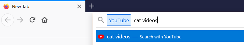 YouTube Search Engine Shortcut
