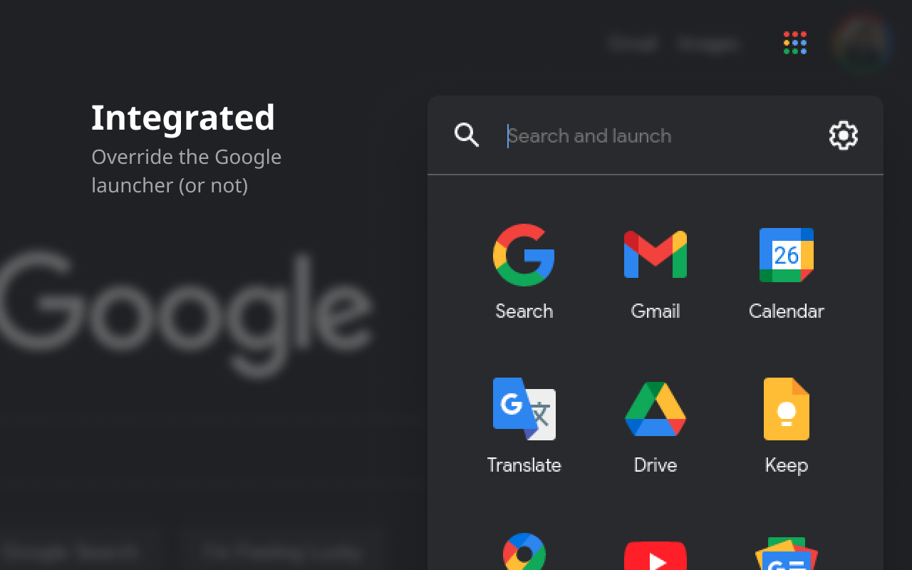 G App Launcher (Google™ Shortcuts)