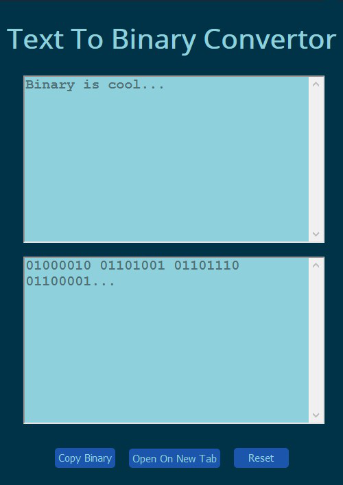 Text To Binary