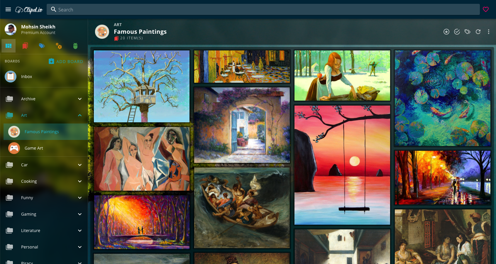 Clipd.io: Mood Boards & Bookmark Manager