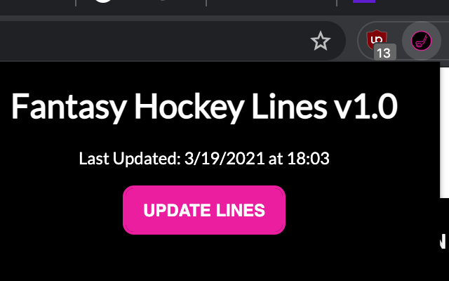 Fantasy Hockey Lines