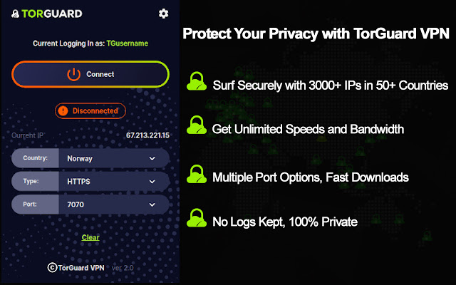 TorGuard VPN Extension