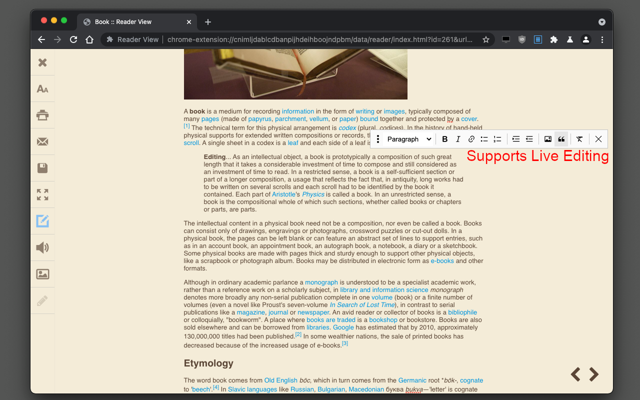 Readability based Reader View