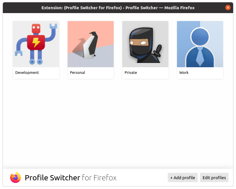 Profile Switcher for Firefox