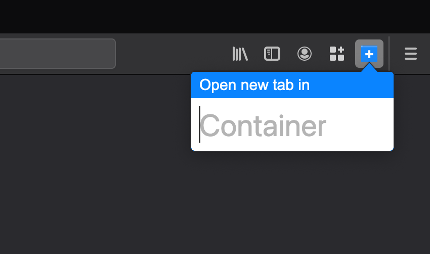 New Container Tab
