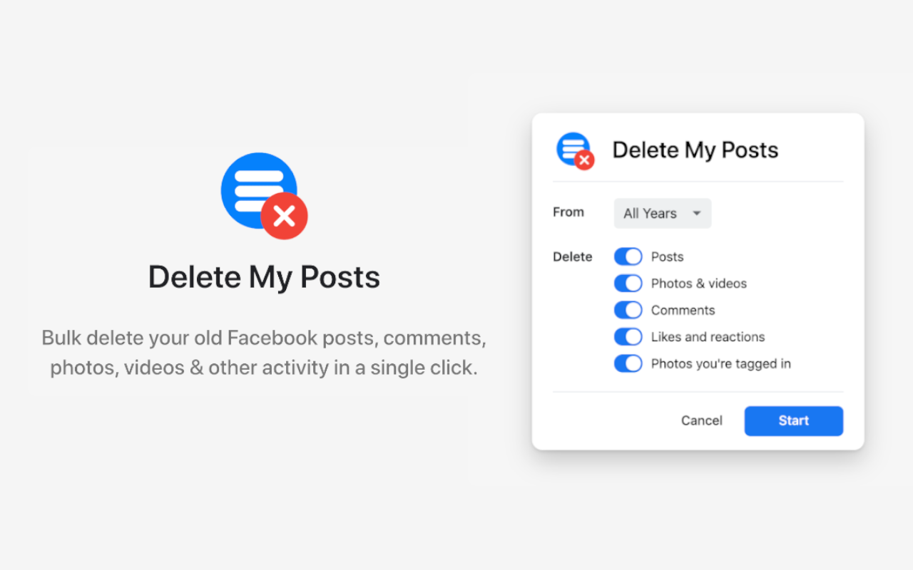 Delete My Posts on Facebook™ – Holen Sie sich diese Erweiterung