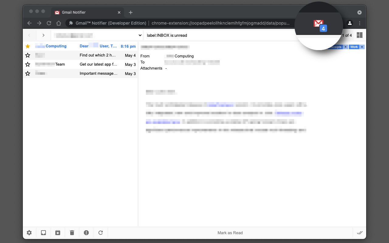 Gmail" Notifier (Dev Edition)