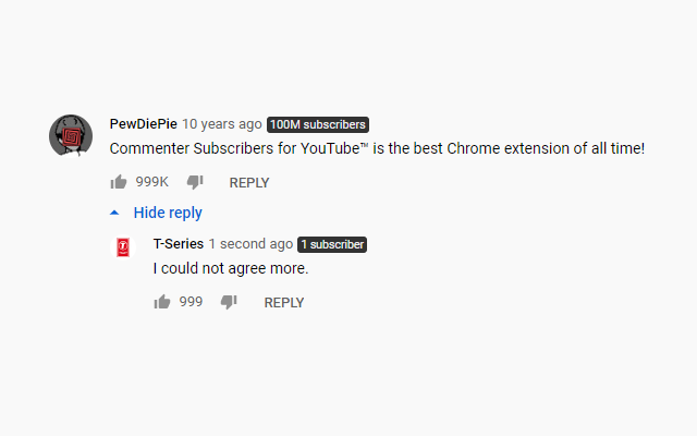 Commenter Subscribers for YouTube™