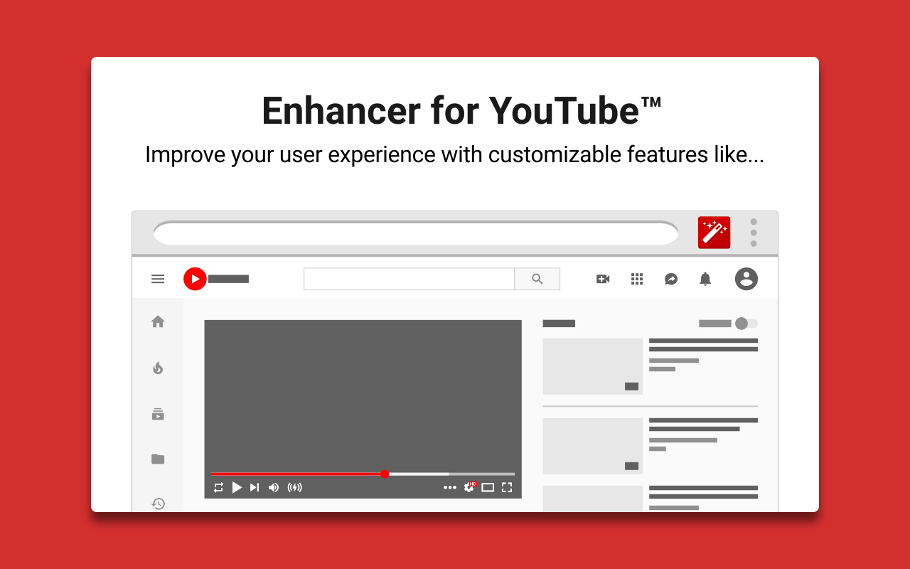 Enhancer for YouTube™ promo image