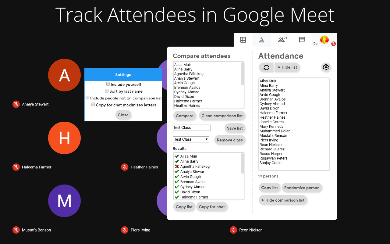 Google Meet Attendees & Breakout Rooms promo image
