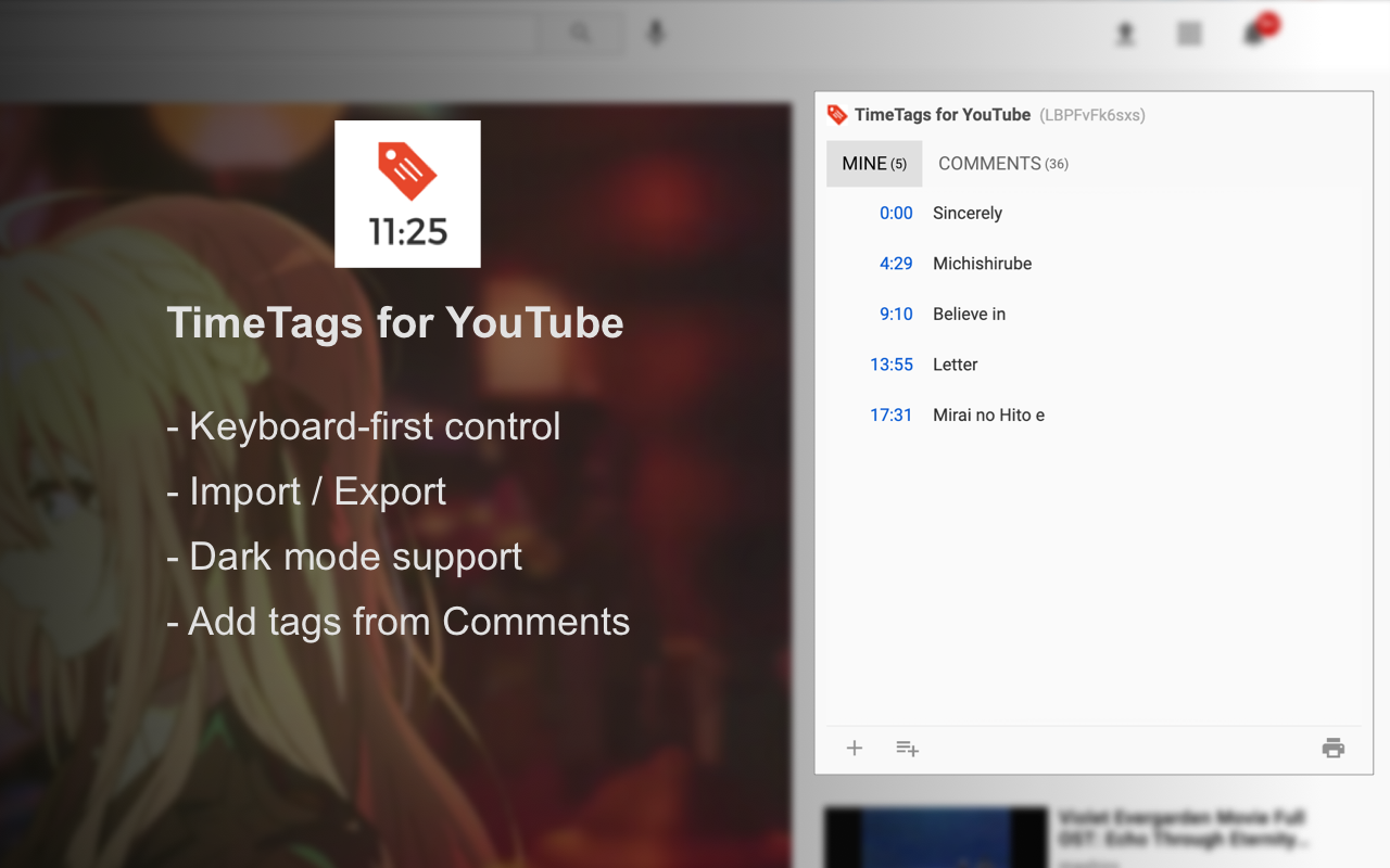 TimeTags for YouTube promo image