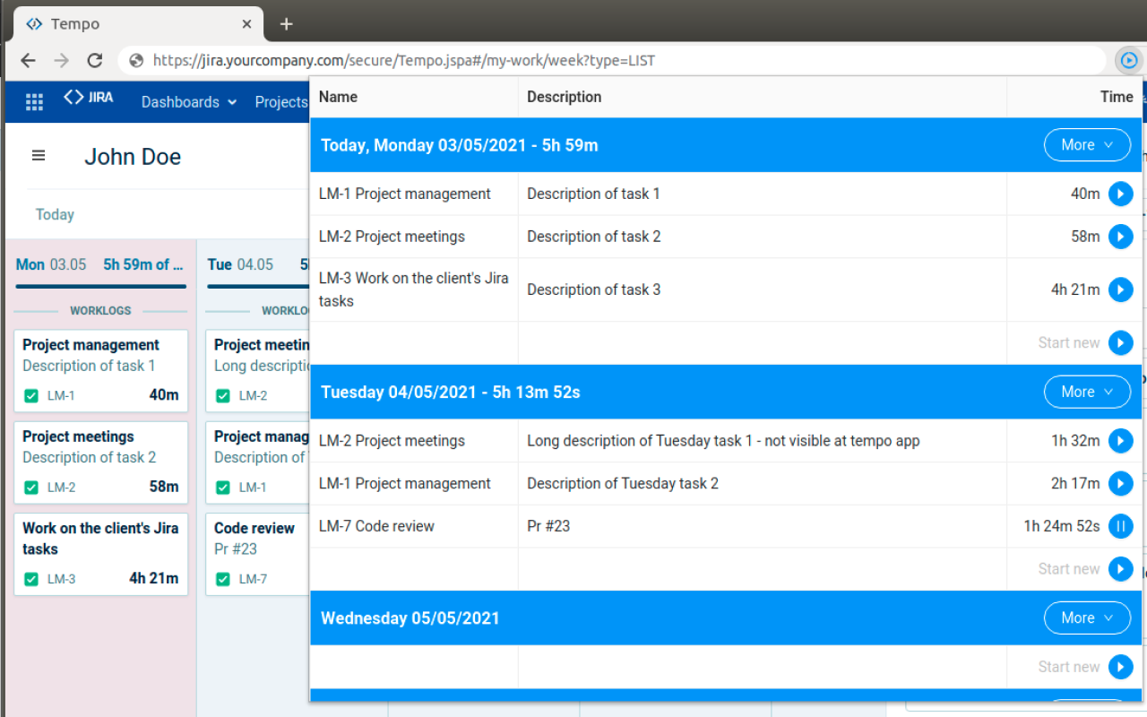 Tempo Time Tracker