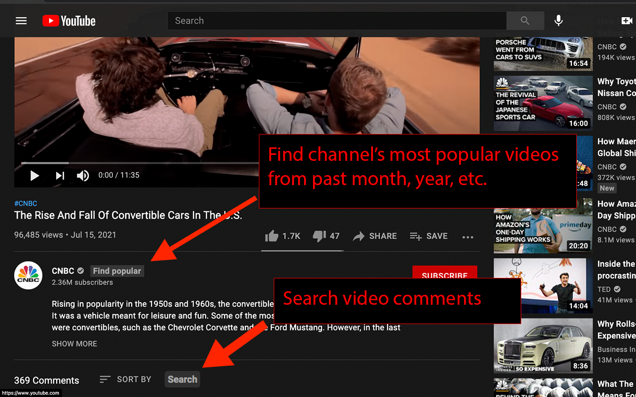 Youtube Eye: Find popular (month, year, etc)