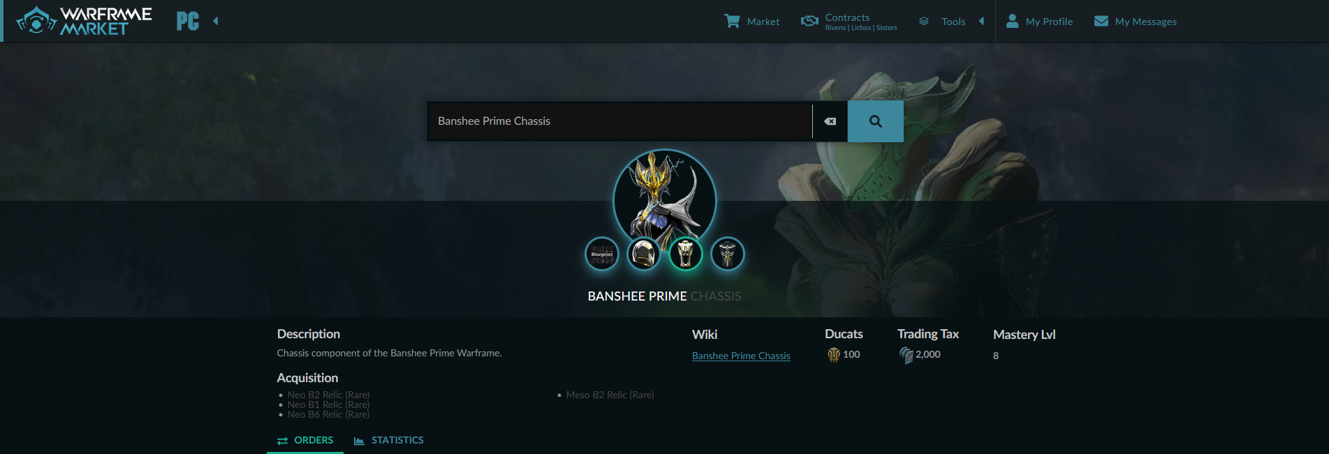 Warframe Market Vaulted
