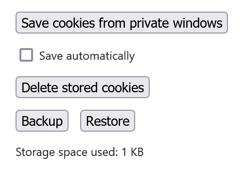 Save private window cookies promo image
