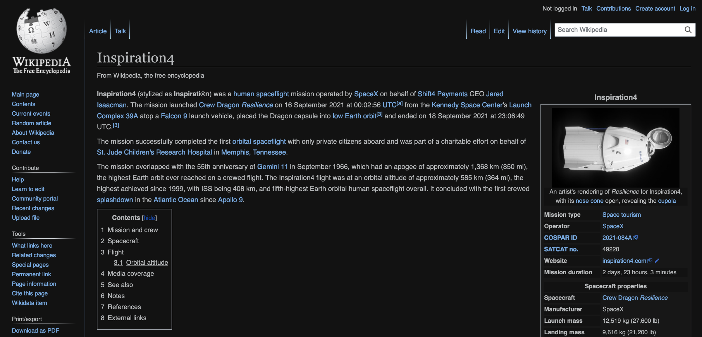 Wikipedia Dark Mode - Visually Accessible