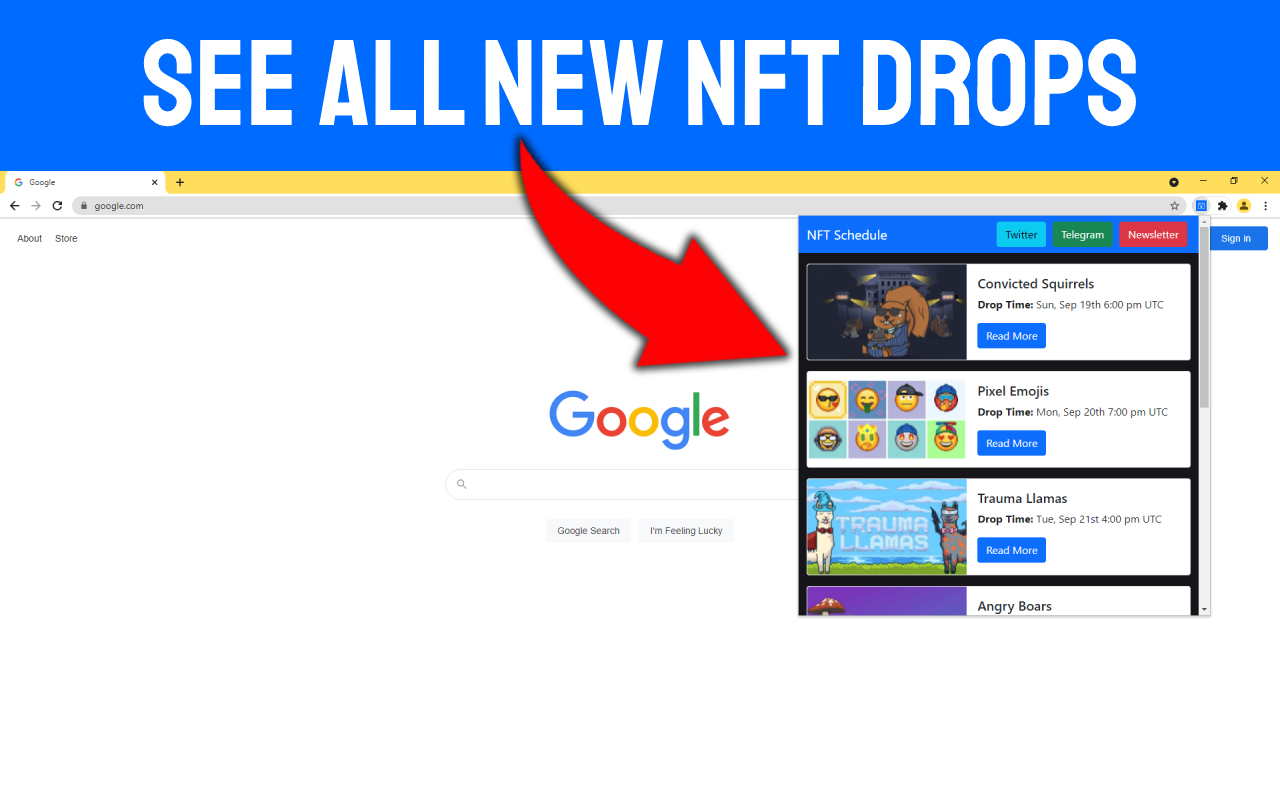 NFT Schedule - NFT Drops & Release Dates