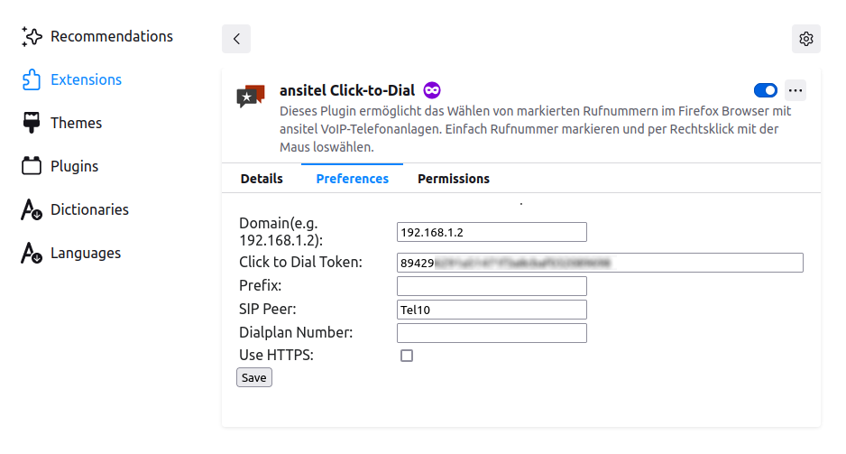 ansitel Click-to-Dial