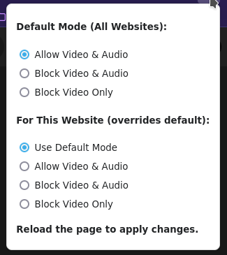 Video & Audio Blocker