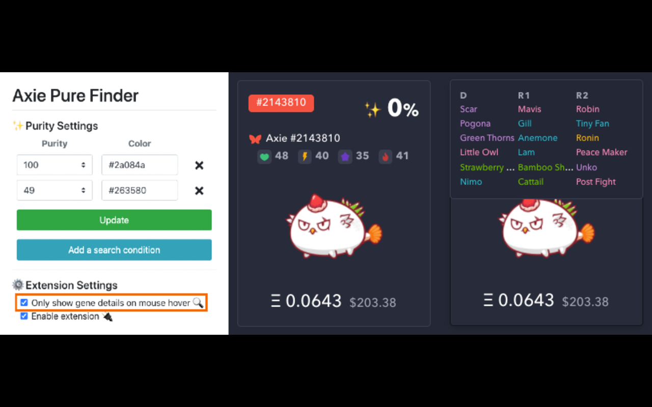 AxieDex - The Ultimate Axie Extension