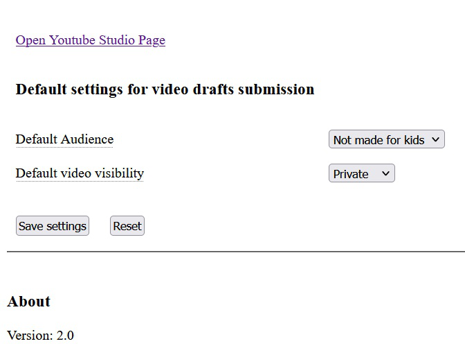 Youtube Studio Bulk Draft Video Submitter