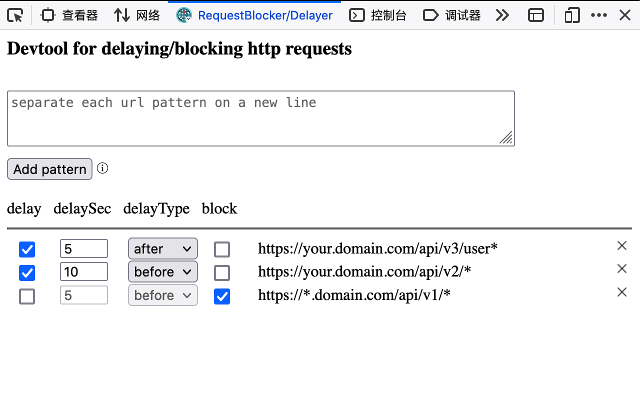 Url pattern. Block_request.