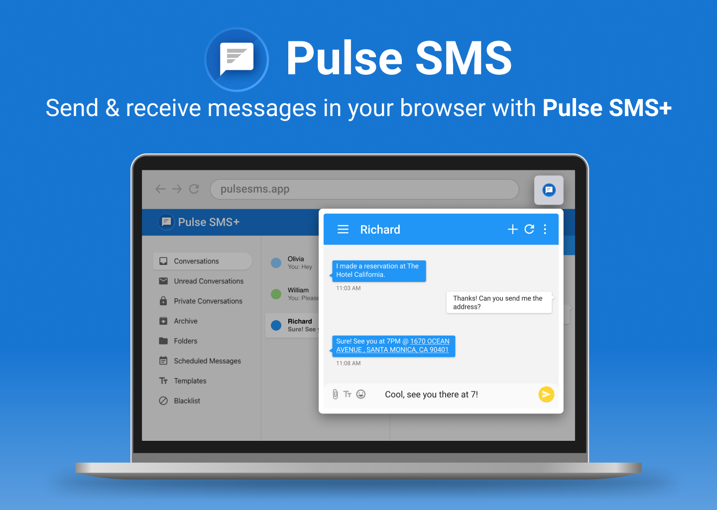 Pulse SMS Extension