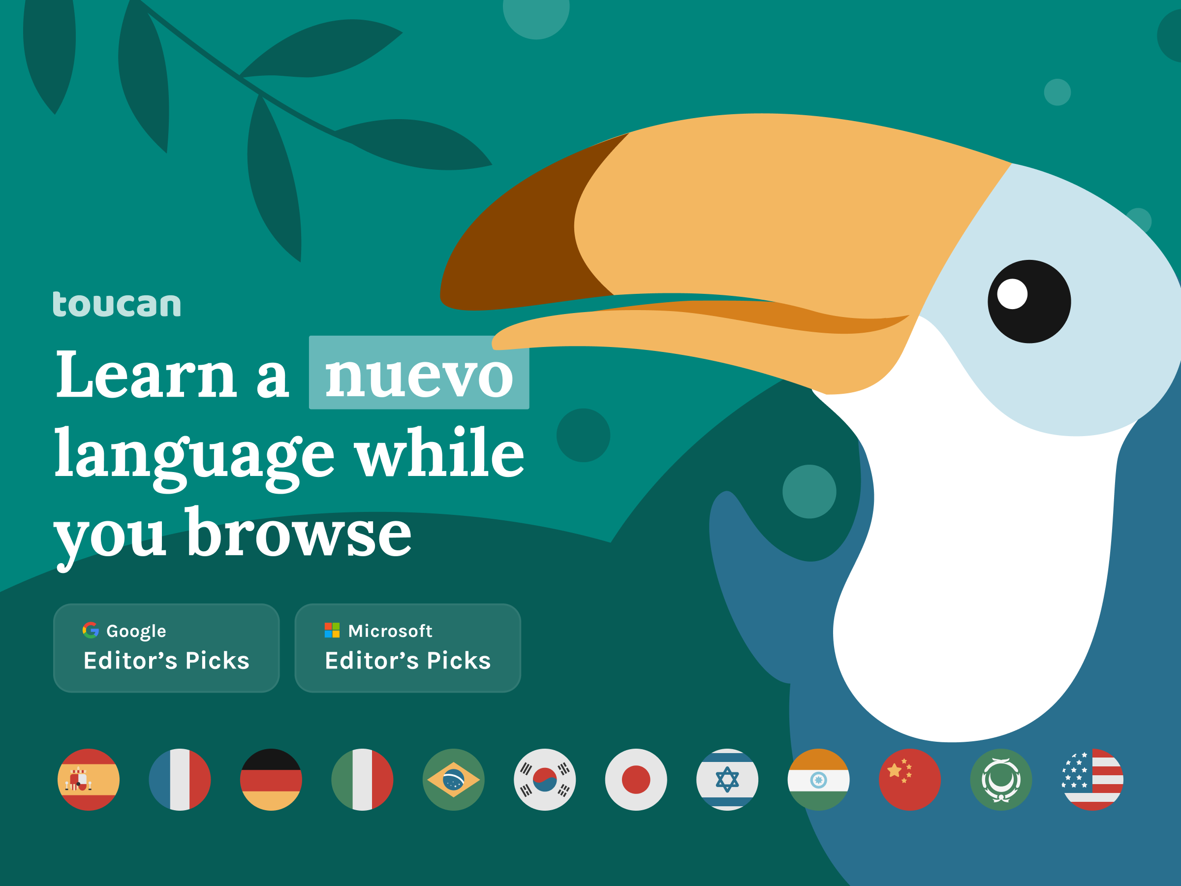 Biblioteca troncal orquesta Sombreado Toucan - Aprendizaje de Idiomas – Consigue esta extensión para 🦊 Firefox  (es)