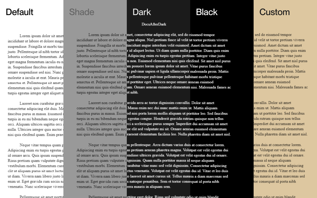 DocsAfterDark - Google Docs Dark Mode