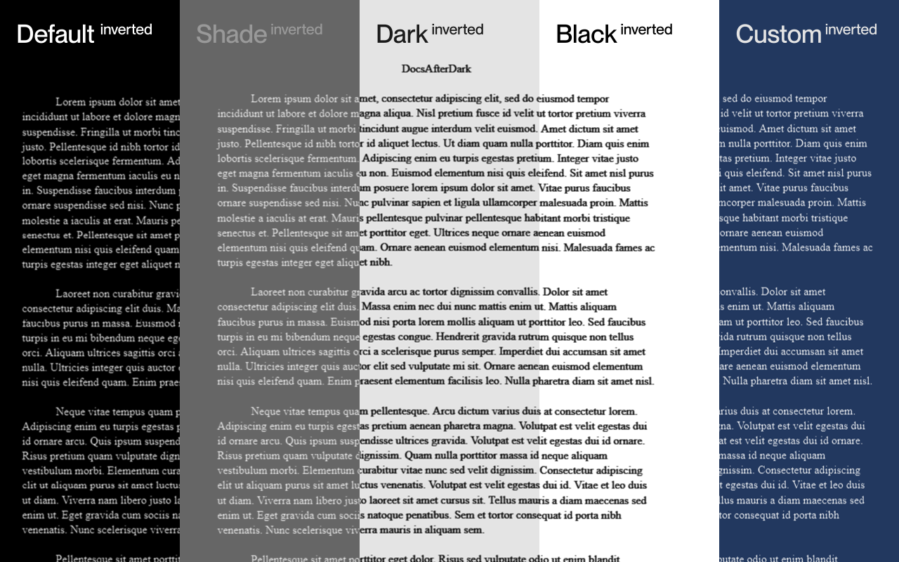 DocsAfterDark - Google Docs Dark Mode