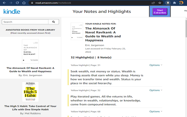 Kindle Highlight & Note Fetcher