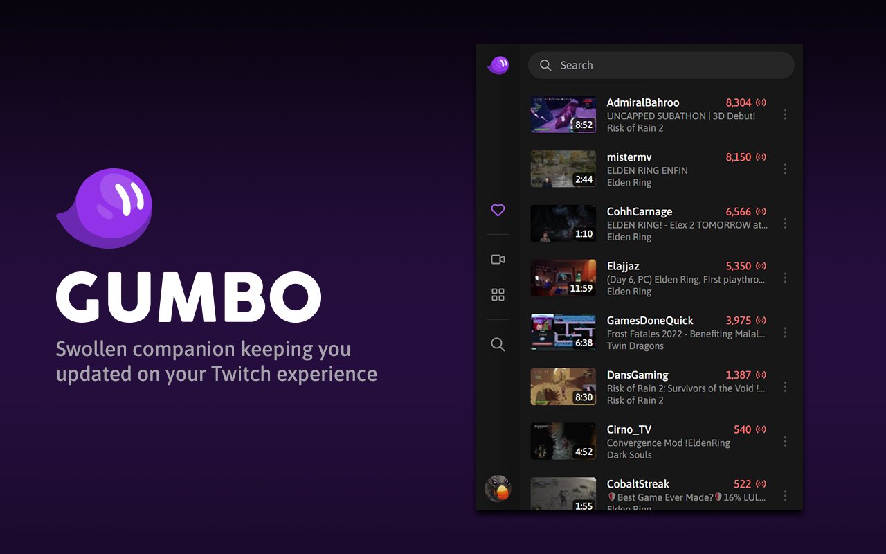 Gumbo: Twitch Companion